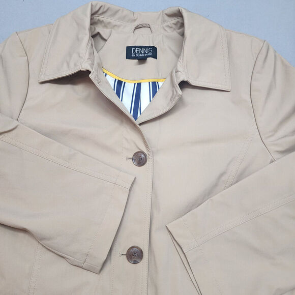 Dennis Basso Water Resistant Women's Trench Tan‎ Sz L - NEW - Picture 4 of 7